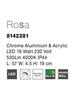 NOVA LUCE nástěnné svítidlo nad zrcadlo ROSA chromovaný hliník a akryl LED 18W 230V 4000K IP44 8142281