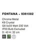 NOVA LUCE stropní svítidlo FONTANA chromovaný kov K9 křišťál G9 5x5W 230V IP20 bez žárovky 9361082