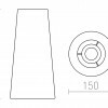 RENDL CONNY 15/30 stolní stínidlo Polycotton černá/měděná fólie max. 23W R11370