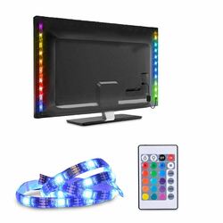 Solight LED RGB pásek pro TV, 2x 50cm, USB, vypínač, dálkový ovladač WM504