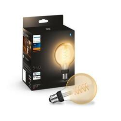 Philips HUE white LED Filament žárovka E27 G93 7W 550lm 2100K IP20, stmívatelná