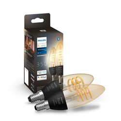 Philips HUE Sada 2x Hue WA Filament žárovka LED E14 B39 4,6W 350lm 2200-4500K IP20