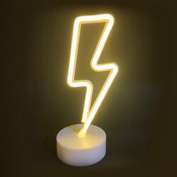 ACA Lighting BLESK, 34 neonová LED lampička na baterie (3xAA)/USB, teplá bílá, IP20, 11x10x28cm X04341318