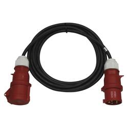 EMOS 3 fázový venkovní prodlužovací kabel 25 m / 1 zásuvka / černý / guma / 400 V / 4 mm2 PM1105