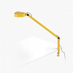 FARO INVITING stolní lampa s klipem, žlutá