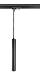 Deko-Light 1-fázový kolejnicový systém závěsné svítidlo, Slim, 5W, DIM, 2700 K, 220-240V tmavě černá RAL 9005 300 mm 707163