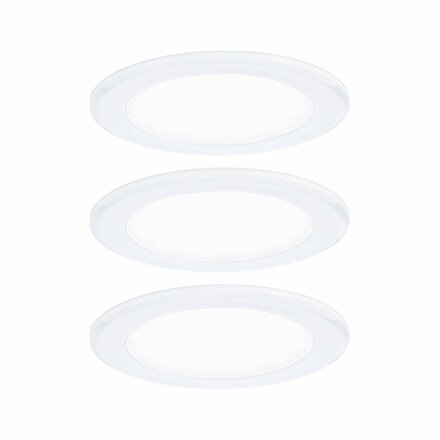 PAULMANN LED vestavná nábytková svítidla 3ks sada kruhové 65mm 3x2,5W 230/12V 4000K bílá