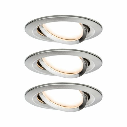Paulmann vestavné svítidlo LED Coin Slim IP23 kruhové 6,8W kov 3ks sada stmívatelné a nastavitelné 938.78 P 93878