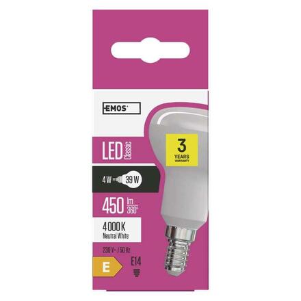 EMOS LED žárovka Classic R50 6W E14 neutrální bílá 1525731404