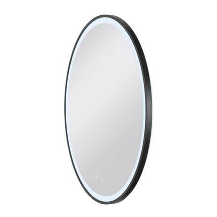 BIG WHITE (SLV) TRUKKO 80 zrcadlo ? 80 cm, chrom, černý okraj 1007202