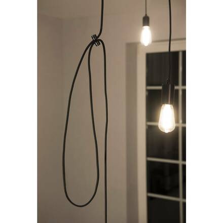 BIG WHITE Stropní hák, pro závěsné svítidlo FITU, černý, kabelová svorka 132680