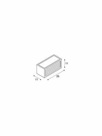 BIG WHITE BOX-L, venkovní nástěnné svítidlo, TC-(D,H,T,Q)SE, IP44, hranaté, antracit, max. 18 W 232495