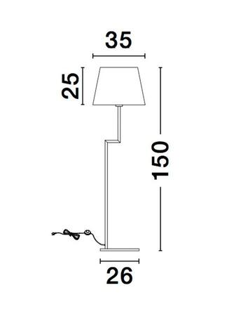 NOVA LUCE stojací lampa SAVONA černý hliník E27 1x12W 230V IP20 bez žárovky 9919153