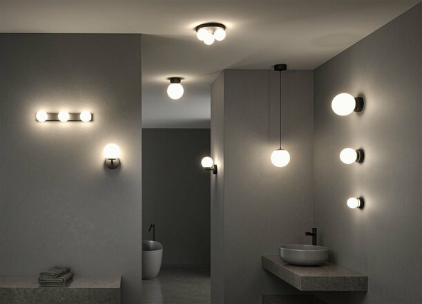 PAULMANN Selection Bathroom LED nástěnné svítidlo Gove IP44 3000K 230V 5W černá mat/satén