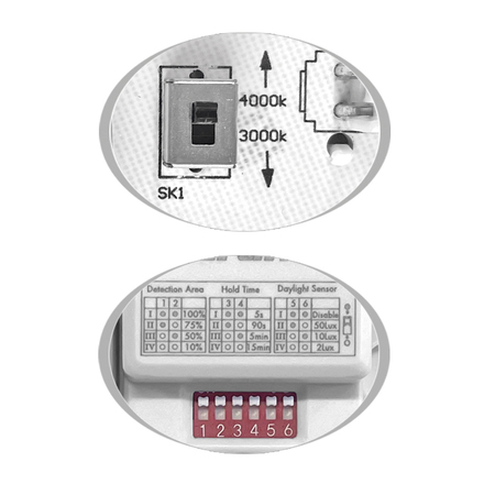 Ecolite LED stropní svítidlo HF pohybový senzor 15W CCT 1650lm IP65 černá WMAT300/HF-15W/CR