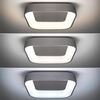 Solight LED stropní světlo čtvercové Treviso, 48W, 2880lm, stmívatelné, dálkové ovládání, šedá WO769-G
