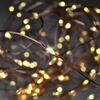 Solight vánoční řetěz měděný, 100x mini LED, 10m, 3 x AA, teplé světlo 1V54-WW