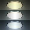 Solight LED stropní světlo Silver, kulaté, 24W, 1800lm, stmívatelné, dálkové ovládání, 38cm WO761