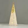ACA Lighting  šampaň zlatá + bílá dekorační kuželový strom 20 WW LED na baterie 3xAA, IP20 pr.18.5x50cm X1120118