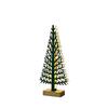 ACA Lighting dřevěná dekorace vánoční stromek zelený malý 5 LED na baterie (2xAA) teplá bílá IP20 14x5x32cm XTREGWW323A