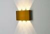 LED Venkovní nástěnné svítidlo AZzardo Ginna 3 gold AZ3485 6W 480lm 3000K IP54 17cm zlaté