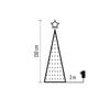 EMOS LED vánoční stromek se světelným řetězem a hvězdou, 1,5 m, vnitřní, ovladač, časovač, RGB D5AA02