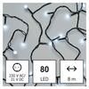 EMOS LED vánoční cherry řetěz – kuličky, 8 m, venkovní i vnitřní, studená bílá, programy D5AC06