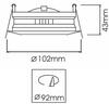 Light Impressions Kapego stropní vestavné svítidlo 12V AC/DC GU5.3 / MR16 1x max. 50,00 W stříbrná 126073
