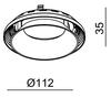 Light Impressions Deko-Light kroužek pro reflektor II černá pro sérii Uni II Max 930382