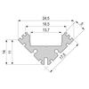 Light Impressions Reprofil rohový profil EV-04-12 stříbrná mat elox 2000 mm 975411