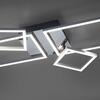 LEUCHTEN DIREKT is JUST LIGHT LED stropní svítidlo, barva ocel, moderní teplá bílá, design 3000K 14030-55