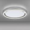 LEUCHTEN DIREKT is JUST LIGHT LED stropní svítidlo, hliník, kruhové, pr.60cm, stmívatelné, Switchmo, teplá bílá krokově stmívatelné 3000K