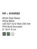 Nova Luce Klasické koupelnové stropní svítidlo Ivi z bílého opálového skla - 2 x 60 W, pr. 330 x 80 mm NV 6100522