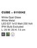 Nova Luce Elegantní koupelnové stropní svítidlo Cube z bílého opálového skla - 1 x 40 W, 250 x 250 x 75 mm NV 6110042