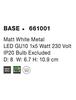 NOVA LUCE bodové svítidlo BASE matný bílý kov GU10 1x5W IP20 bez žárovky 661001