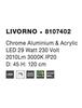 Nova Luce Jemné závěsné svítidlo Livorno poseté LED krystaly - pr. 450 x 1200 mm, 29 W, 2010 lm, chrom, dva prstence NV 8107402