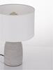 NOVA LUCE stolní lampa CHEMPO šedý beton a kov bílé stínidlo E27 1x12W 230V IP20 bez žárovky 9050166
