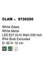 NOVA LUCE stropní svítidlo CLAM bílé sklo bílý kov E27 2x12W 230V IP44 bez žárovky 9738256