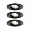 PAULMANN LED vestavné svítidlo Easy Dim Nova Mini Plus Coin základní sada výklopné 66mm 15° Coin 3x4W 230V 2700K černá mat