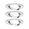 Paulmann vestavné svítidlo LED Coin Slim IP23 kruhové 6,8W chrom 3ks sada stmívatelné a nastavitelné 938.80 P 93880