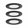 PAULMANN LED vestavné svítidlo Nova kruhové 3x6,5W černá/mat nevýklopné 3-krokové-stmívatelné 3ks sada 944.74