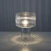 PAUL NEUHAUS stolní lampa transparentní, sklo tvaru houby, pr.25cm, vypínač