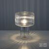PAUL NEUHAUS stolní lampa transparentní, sklo tvaru houby, pr.25cm, vypínač