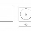 RENDL SENZA SQ stropní bílá čiré sklo 230V LED 6W IP65 3000K R13624