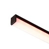RENDL LED PROFILE H přisazený 1m černá matný akryl/hliník  R14090