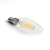LED vláknová svíčka E14 4W CL B35 827