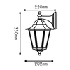 ACA Lighting Garden lantern venkovní nástěnné svítidlo HI6022R