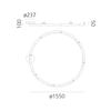 Artemide Alphabet of light kruh 155 nástěnné/stropní - Bluetooth 1307000APP
