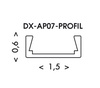 Ecolite Al profil, 2m DX-AP07-PROFIL