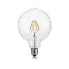 LED filamentová žárovka Ideal Lux Classic Globo D125 Trasp 188959 E27 8W 860lm 3000K 12,5cm čirá stmívatelná